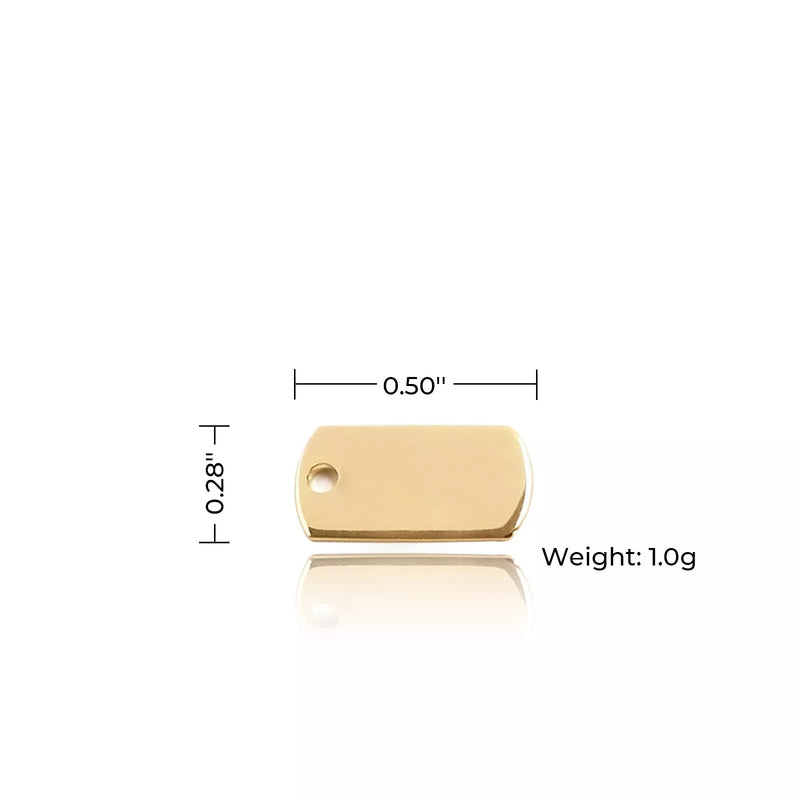 갤러리 뷰어에 이미지 로드, [Pre-order] 14K Gold Plated Rectangle Lettering Pendant (20pcs) - ZBAITU
