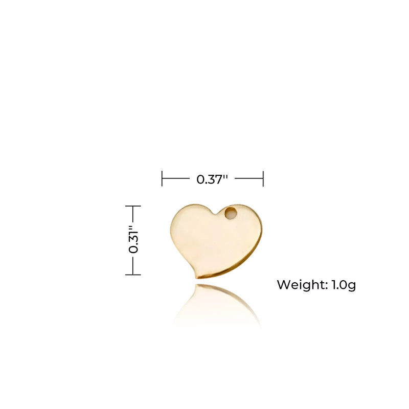 갤러리 뷰어에 이미지 로드, [Pre-order] 14K Gold Plated Heart Shaped Lettering Pendant (20pcs) - ZBAITU
