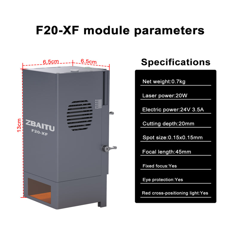 Load image into Gallery viewer, ZBAITU XF20 20W laser module with flame sensor function
