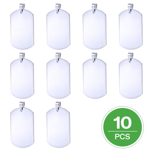 Stainless Steel Shield Tag (10pcs) - ZBAITU