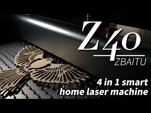 Load and play video in Gallery viewer, ZBAITU Z40 New Product 4 in 1 Laser Cutting and Engraving Machine
